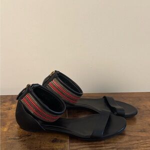 🖤🖤 Alexander McQueen Beaded Black Open Toe Sandals